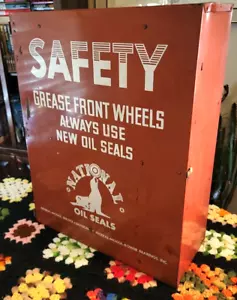 Vintage 1950's National Wheel Bearing Oil Seals Metal Cabinet - Picture 1 of 15