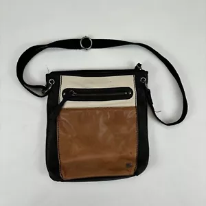 Borsa a tracolla da donna The Sak Laurel marrone nero cinturino regolabile pelle ciottolata - Foto 1 di 6