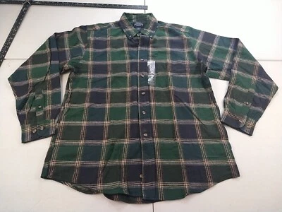 Cambridge Classics Flannel Shirt Men L Green Plaid Outdoors Fall Hunting Hiking - Image 1 of 4