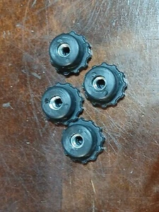 AB Rocket Replacement Parts Black Spring Fastener Nuts Lot Of 4 OEM End Caps - Picture 1 of 2