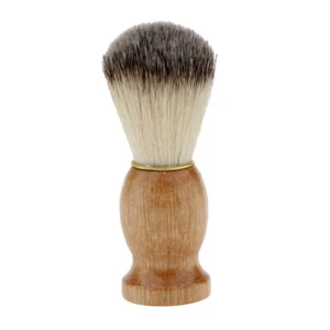 Handle Badger Shaving Brush Perfect Shave Barber Hard Wooden Hair Soft Feel - Picture 1 of 6