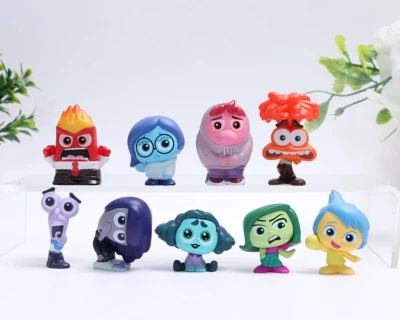 MARKENLOS 9Pcs Inside Out 2 Anxiety Ennui Anger Joy Sadness Action Figure Toys Doll Gift