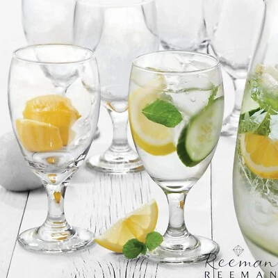 Libbey Classic Goblet Party Wine Glasses,Durable Glassware For Parties Set of 12