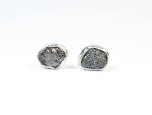 2 x Ohrstecker Rohdiamant / 925. Sterlingsilber / neu - Bild 1 von 4