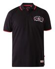 D555 Tall Mens Black Polo Shirt Brooklyn State Embroidery Lt-3Xlt (611207T)