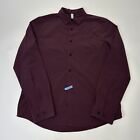 Lululemon Shirt Adult Large L Maroon Off The Chain Button Up Lightweight Mens