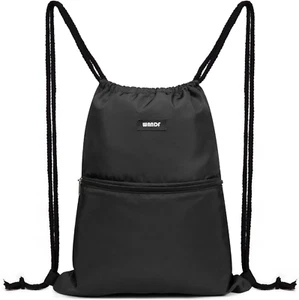 Rucksack Mit Kordelzug Turnbeutel Sportbeutel Gym Bag Mit Aussentasche Verstellb - Bild 1 von 12