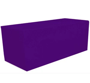 8' ft. Fitted Polyester Tablecloth Table Cover Wedding Banquet Party Purple - Picture 1 of 2
