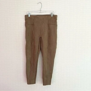 Leggings donna SPANX vita alta ecopelle scamosciata taglia XL 20322Q autunno cammello marrone - Foto 1 di 6