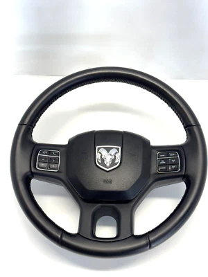 ✅ 2013-2024 RAM 1500 CL 2500 3500 LEATHER STEERING WHEEL HEATED 1UH62DX9AH OEM - Image 1 of 4