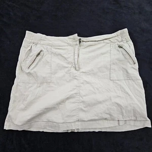 Coral Bay Petite Khaki Cotton Blend Skort Women's 16P - Picture 1 of 14