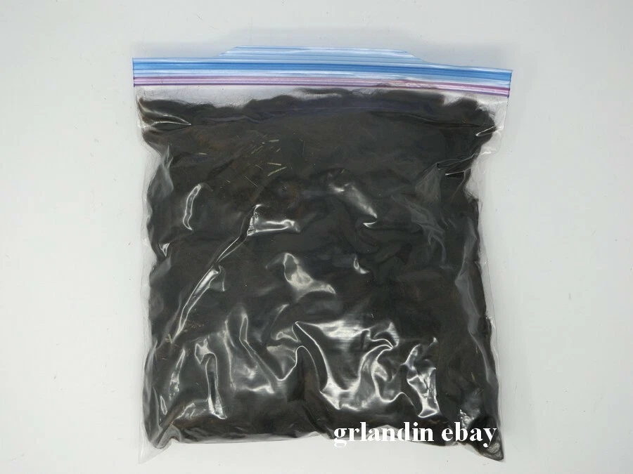 Alpaca Huacaya  Raw Unprocessed  Fiber -  Bay Black Color Sealed Bagged - Image 1 of 3