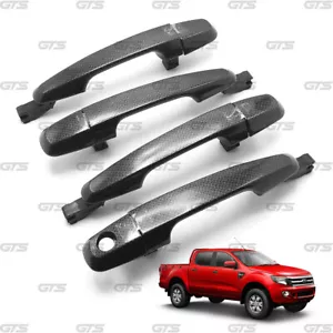 Set Carbon Lh Rh Outer Handle Hand Fits Ford Mazda Ranger BT-50 4Dr 2012 - '21 - Picture 1 of 9