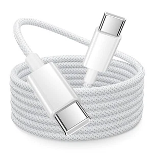 PH26Ⓡ Câble USB-C vers USB-C en Nylon Tressé – Charge Rapide - Picture 1 of 2