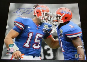 TIM TEBOW SIGNED AUTOGRAPHED FLORIDA GATORS 16x20 PHOTO W/ PERCY HARVIN - Picture 1 of 1