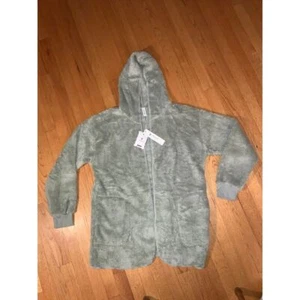 NWT- LONGYUAN Plush Soft Hoodie Soft Fleece Jacket Cozy Warm Winter Loungewear - Picture 1 of 6