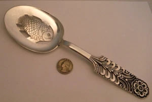 Floriform by David Andersen Norwegian Sterling Silver Fish Server 9 3/4" FIGURAL - Picture 1 of 8