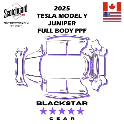 Tesla Model Y 2025-2026 Juniper Pre-Cut 3M PRO Paint Protection Film PPF FULL - Image 1 of 2