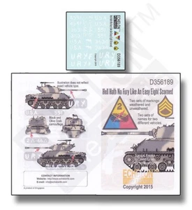 Echelon Decals 356189 x 1/35 Hell Hath no Fury Like an Easy Eight Scorned decal - Picture 1 of 1
