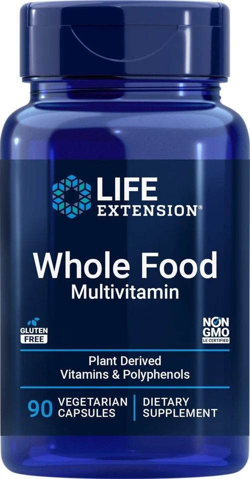 Multivitamínico Life Extension alimentos integrais 90 VegCap - Imagem 1 de 1