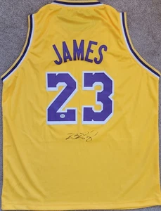 LeBron James Signed Autographed Lakers Custom Pro Style Jersey Authenticated - Picture 1 of 6