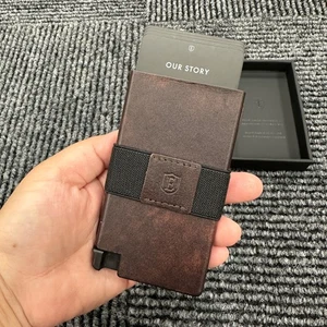 Ekster Leder Senat Karten Geldbörse schmal in klassischem braun Smart Cash Karten - Bild 1 von 9