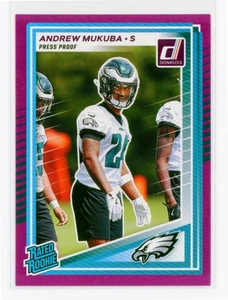 2025 Panini Donruss - Purple Press Proof Rated Rookie #380 Andrew Mukuba (RC) - Picture 1 of 2