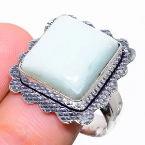 Anello gioiello in argento sterling 925 fatto a mano con pietra preziosa dias... - Foto 1 di 5