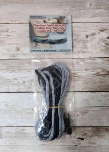 Titanium Braided 8 Ft Cord Rope Necklace Kit Lead Free Black & Gray Ages 4+ - Picture 1 of 2