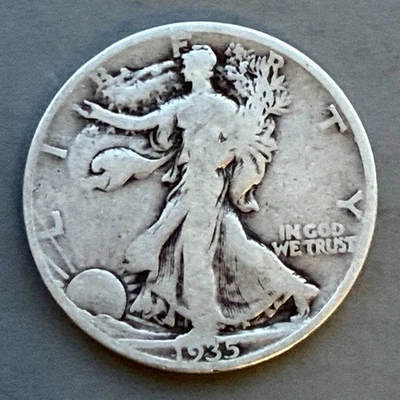 1935-D Walking Liberty Half Dollar, 90 % Silver - Image 1 of 2