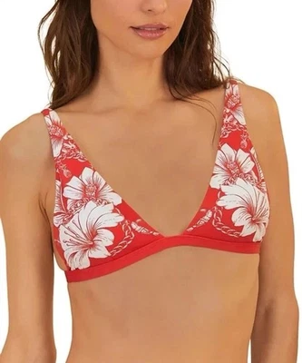 Top de Bikini FARM Rio Cadenas Florales Triángulo Talla XS Rojo Nuevo con Etiquetas Foto 1 de 4