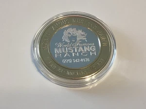 Gettone bordello Mustang Ranch, stato argento, scioperi, dieci dollari, argento - Foto 1 di 4
