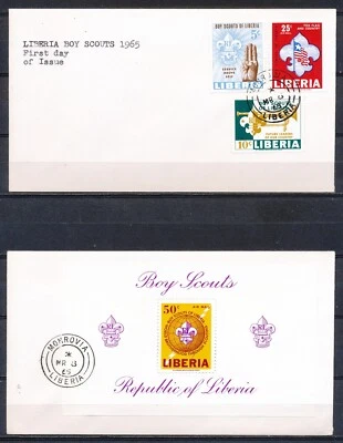 LIBERIA 1965 - WORLD BROTHERHOOD THROUGH SCOUTING, MONROVIA MR.3.1965      Vs168 - Image 1 of 2