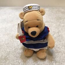 Disney Store Winnie the Pooh Nautical Sailor 8" Mini Bean Bag Plush Stuffed Toy