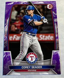 2023 Bowman Purple Pattern Corey Seager (Serial #103/199) TEXAS RANGERS
