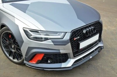 Cup Spoilerlippe Front Ansatz V.2 passend für Audi RS6 C7 / C7 FL schwarz Hochgl - Bild 1 von 4