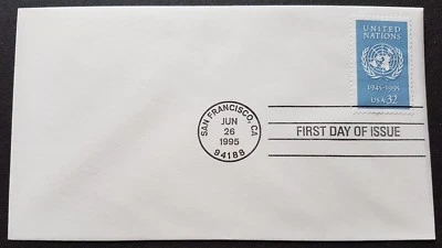 USA 1995 United Nations 50th Anniversary 1v Stamp FDC (official issue cover) - Image 1 of 2