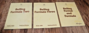 3 BELLING VINTAGE ELECTRIC Formula Two Three COOKER MANUAL INSTRUCTION Rare - Picture 1 of 14