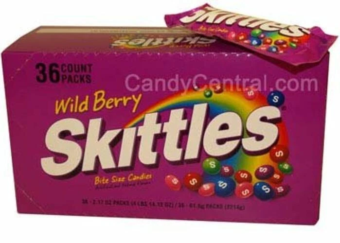 Фруктовые конфеты Skittles Wild Berry одинарные (2,17 унции, 36 карат) - Изображение 1 из 1