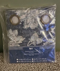 Pier One Imports Vorhang Paneele Somerton Marine Blumen 1 Stück 50 Zoll x 108 Zoll - Bild 1 von 6