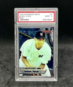 1994 Bowman”s Best Derek Jeter Blue #2 Card Graded Psa 9 Mint!!!