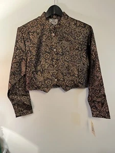 1849 AUTHENTIC RANCHWEAR Bronze Gold Schnürung Knopfleiste Jacke Größe Medium Neu Neu mit Etikett - Bild 1 von 4