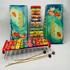Tin Toy XYLOPHONE OLD CHINA TIN TOYS UC 531 original box - Picture 1 of 17