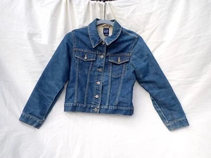 GAP Denim Jacket -Pre-Owned- GIRLS/KIDS XL size 12, Unlined, Rivet Button Front - Picture 1 of 6