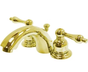 Mini grifo de lavabo victoriano Kingston de latón KB942AL, latón pulido - Imagen 1 de 4