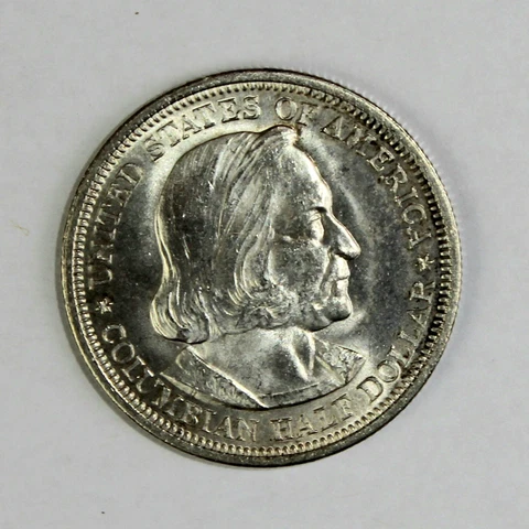 1892 Columbian Expo Commemorative Silver Half Dollar UNC BU MS 50c Coin Cover
