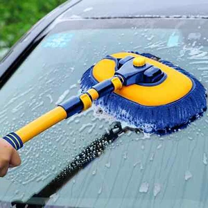 Car Washing Brush Mop Telescoping Long Handle Chenille Broom Cleaning Brush - Picture 1 of 19