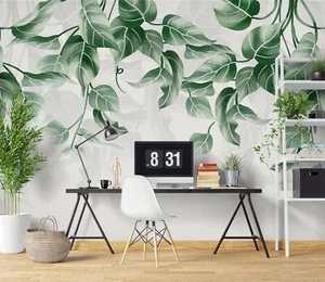 3D Elegante Blätter I3904 Tapete Wandbild Selbstklebend Ablösbar Aufkleber Erin - Bild 1 von 11