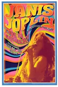 JANIS JOPLIN ~ Vintage Concert Poster Reproduction Card ~ FREE SHIPPING - Picture 1 of 1