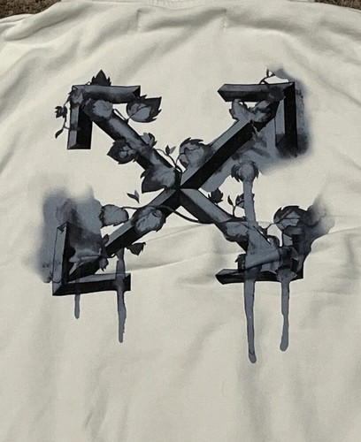 Felpa con cappuccio bianca OFF WHITE Mykonos esclusiva Virgil Abloh Grecia da uomo taglia XL RARA